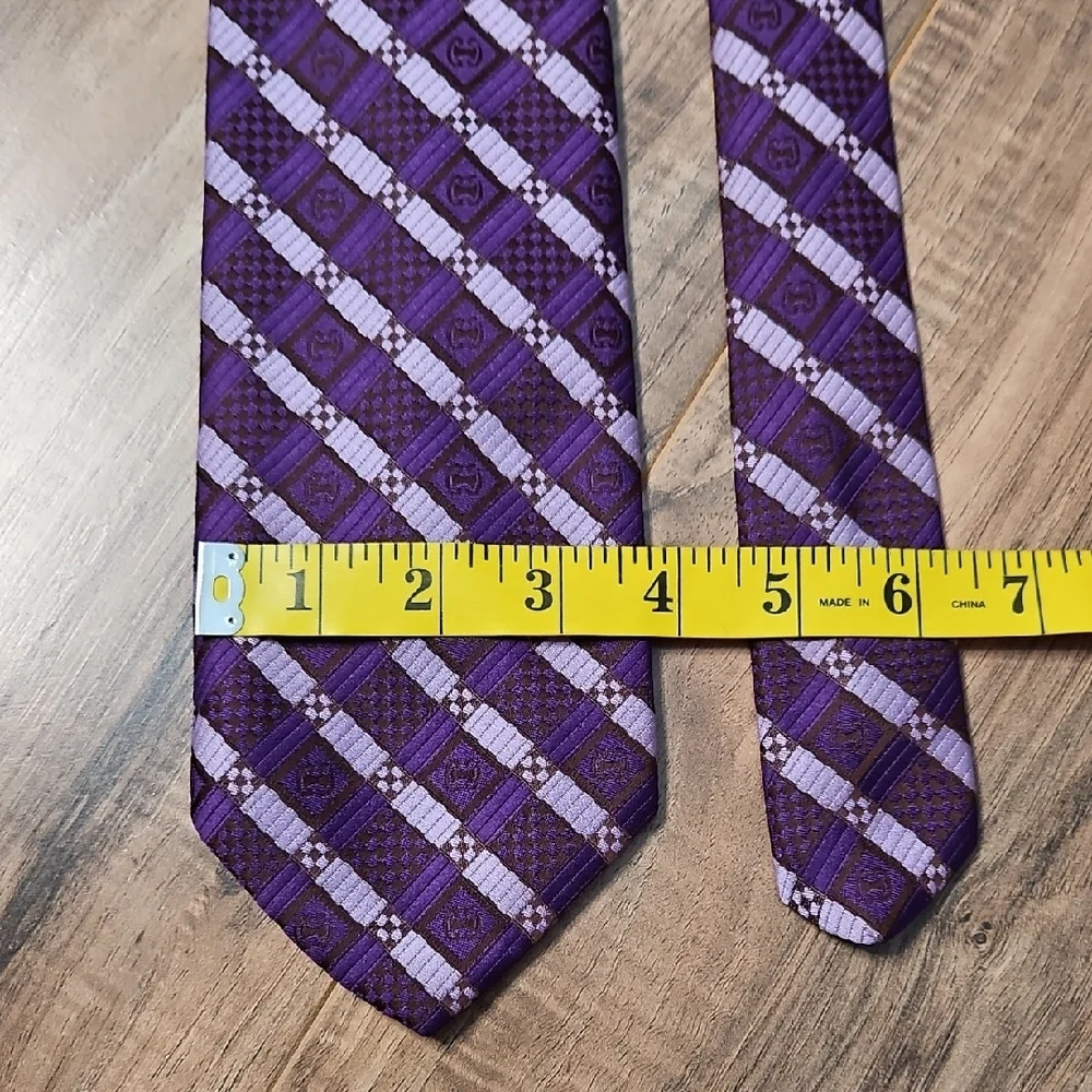 Signorcelli d'Italia Vintage Retro Purple Patterned Men's Tie